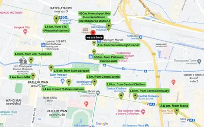 a map of the city of philadelphia at DiscoveryHome2 at Pratunammarket in Bangkok