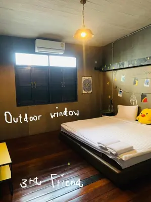 a bedroom with a bed in a room with a ceiling at Enterspace Chinatown in Khlong San