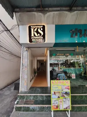 a store front of a house with a sign at KS HOUSE in Bangkok