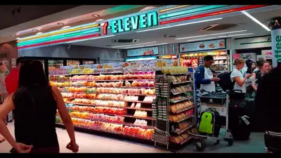 a group of people in a grocery store at 812 Quiet AC Apartment with Balcony & free Wifi in Bangkok