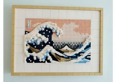 a picture of a painting of a wave at Serene home in the heart of BKK - The Great Wave in Bangkok