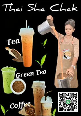 a woman is making a green tea drink at COZY Bangkok BM B&B in Amphoe Phra Khanong