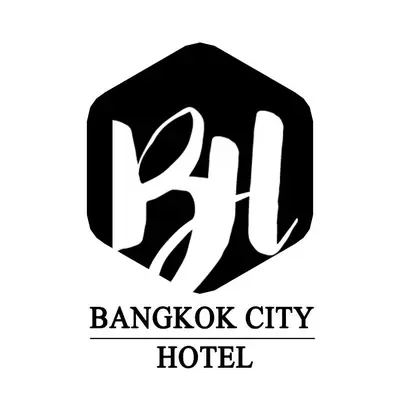 a black and white logo for the bangkok city hotel at Bangkok City Hotel in Bangkok