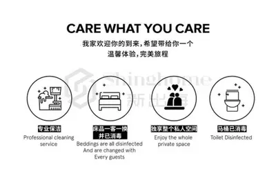 a set of signs to care what you care at \u66fc\u8c37\u72ec\u680bLat Phrao\u7cbe\u54c1\u522b\u5885 in Bangkok
