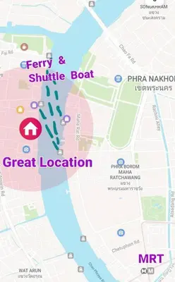 a map of a city and a street at Old Town- mimi cozy studio *70 SQM good for family in Bangkok
