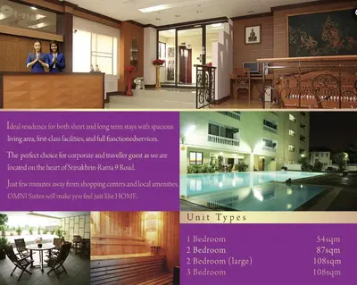 a collage of photos of a house with a pool at Omni Suites 2Bedroom in Bangkok