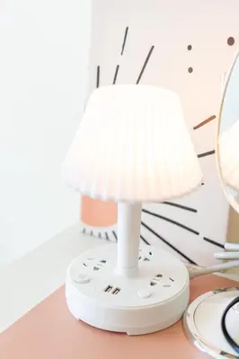 a lamp sitting on top of a table at 2BR, 6 Mins walk BTS Wuttakat in Bangkok
