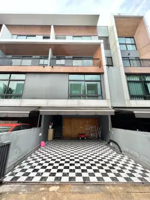 a building with a checkered floor in front of it at Free pick up and Stunning Luxury Family Home 2B2B in Bangkok