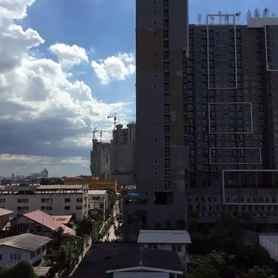 a view of a city with a tall building at The State Apartment in Bangkok