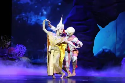 a group of people dancing on a stage at xx GO INN The Grand Palace โกอินน์ MRT สามยอด in Bangkok