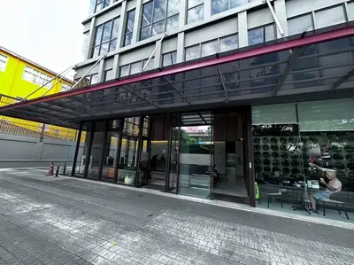 a store front of a building with glass windows at S87-7052 BTS Onnut High Floor Gym Swim Good View in Bangkok