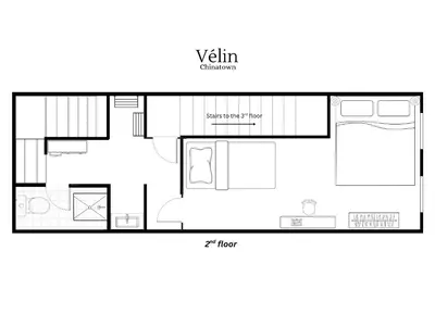 a floor plan of a house at Vélin - Chinatown in Khlong San