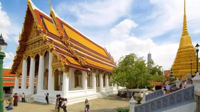 a group of people walking in front of a building at XX GO INN Khaosan Road - Grand Palace in Bangkok