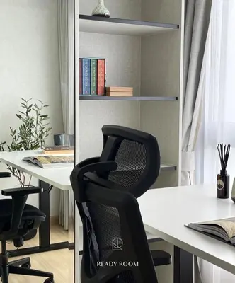 an office with a chair sitting at a desk at Luxury room in Ban Khlong Bang Chak