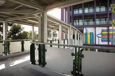 a view of a building with stained glass windows at Luxury Condominium in Bangkok