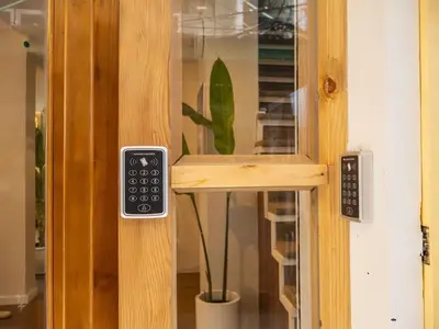 a door with a remote control attached to it at 2-Bedroom apartment for 4 guests, Center-Silom - 3A in Bang Rak