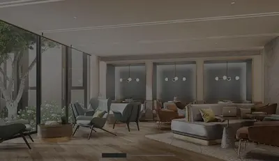 a living room with couches and chairs and tables at Modern room with Pool and Gym in the city center just 600m from Subway station! in Bangkok