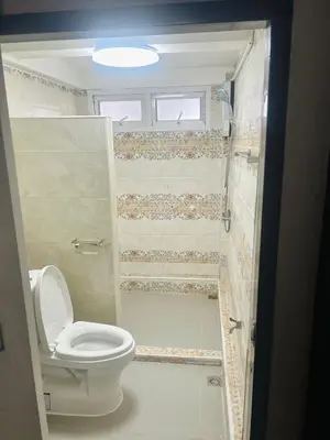 a bathroom with a toilet and a shower at 93 House in Ban Zong Katiam