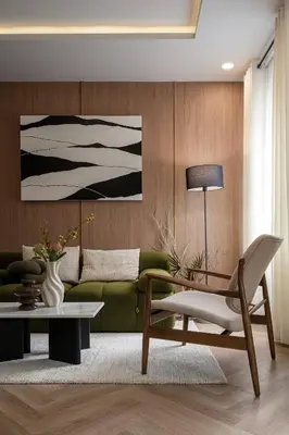 a living room with a couch and a table at Whole Floor Penthouse, 3 Bedroom 3 Bath, Next to Metro Station in Bangkok