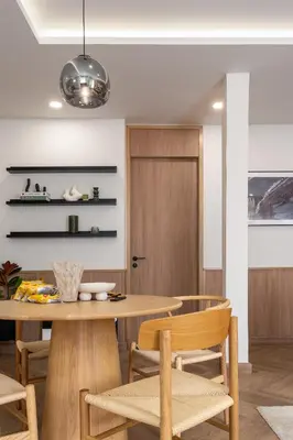 a dining room with a table and chairs at Whole Floor Penthouse, 3 Bedroom 3 Bath, Next to Metro Station in Bangkok