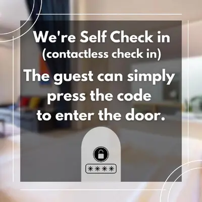 a sign that says were self check in confidentcheck in at XX GO INN The Grand Palace I โกอินน์ พระบรมมหาราชวัง สถานี MRT สามยอด in Bangkok