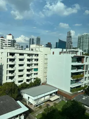 a view of a city with tall buildings at Spacious Bedroom- 2 mins from Train Station in Bangkok