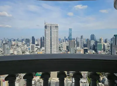 a view of a city skyline from a bridge at NEW 1 bedroom 46FL Bangrak City view in Chinatown