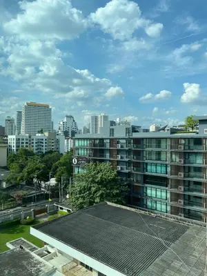 a view of a city from the roof of a building at Apartment in Central Sukhumvit in Bangkok
