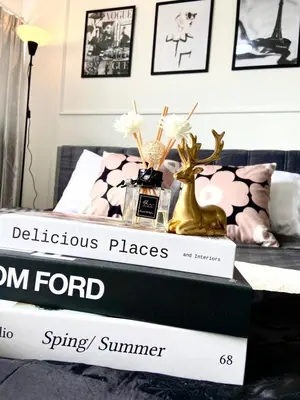 a bed with a sign that reads vicious places om food at Impact Arena C75fl by GoodRoom24 in Ban Song Hong