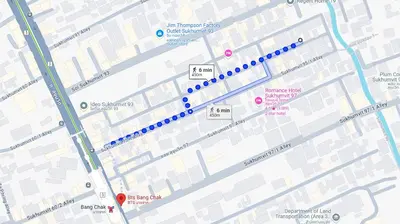 a map of the city of philadelphia with purple dots at Best Stay 394 homestay in Phra Khanong