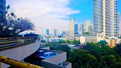 a view of a city skyline with buildings at River View Active 02 in Bangkok