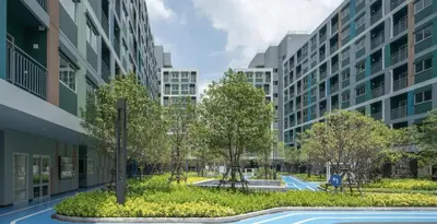an image of an apartment complex with a playground at Cozy apartment near Don Mueang airport in Lak Si