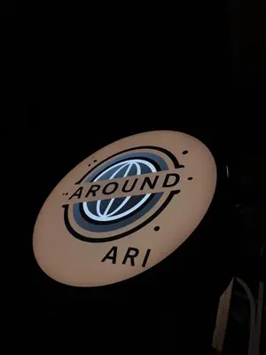 a sign for a roundarmaarmaarmaarmaarmaarmaarmaarmaarmaarmaarma at Around Ari Hostel in Bangkok
