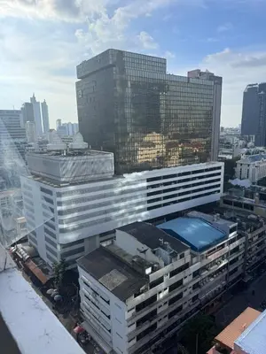 a view of a large building in a city at Surawong Condominium in Bangkok