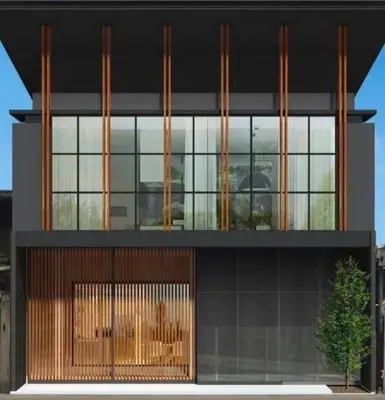 a large building with a lot of windows at Bangkok Thailand Core Business District 3b3b Duplex Private House Family Room Cooking Smoking Nursery in Bangkok
