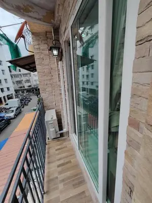 a balcony with a view of a street at Am Am Place C แอม แอม เพลส C Near Rajmangkala Stadiume in Sathani Khlong Tan