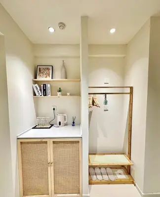 a kitchen with a sink and a counter top at Happy house in Bangkok