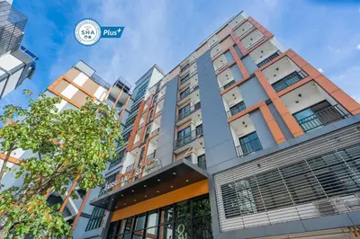 a rendering of the apartment building at the university of melbourne at The Riche Boutique Hotel Don Mueang Airport in Bangkok