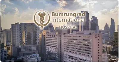 a building with the bundomed international hospital on top of it at XX Yon INN Sukhumvit 4- BTS Nana in Bangkok