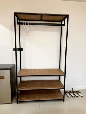 a closet with a basketball hoop at Indigo Studio 2 mins from SRT Wat Samien Nari in Bangkok