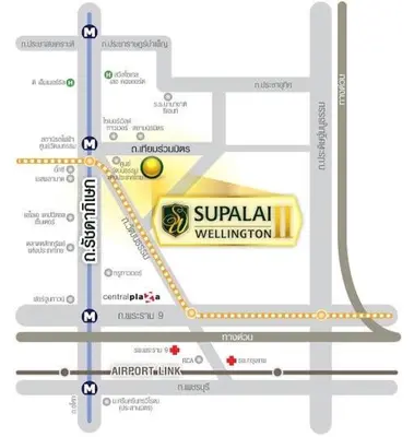 a map of the sylvania withdrawal at คอนโดศุภาลัยเวลลิงตัน2 in Bangkok
