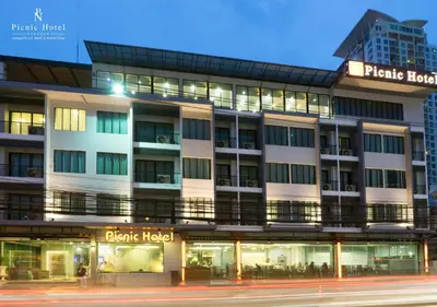 a rendering of the prairie house hotel at night at Picnic Hotel Bangkok - Rang Nam in Bangkok