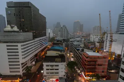 a view of a city with tall buildings at White Base in Bangkok