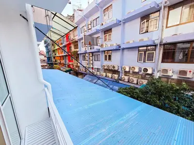 a view from the balcony of a building at Crane nest 5 townhouses view with french balcony in Bangkok