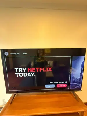 a tv with a tv netflix website on the screen at Chic Bangkok Escape & Fast Wifi in Bangkok