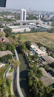 an aerial view of a river in a city at Life city 1 in Bang Chak