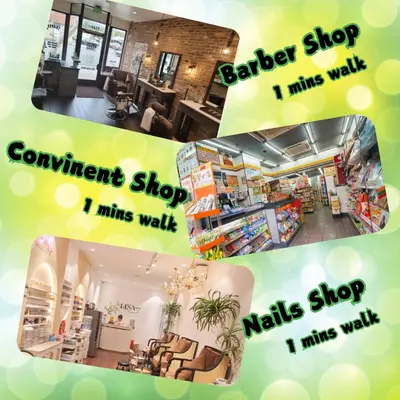 a collage of four pictures of a store at Moochi Home Ratchada in Bangkok