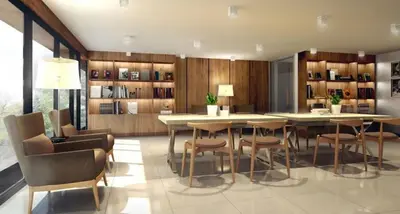 a dining room with two tables and chairs at The Monti Condo in Bangkok