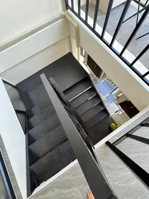 an overhead view of a staircase in a building at Scandi Haus near ChinaTown in Bangkok