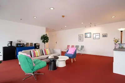 a living room with a couch and two chairs at Modern Twin BR Bath & Bathtub Retreat BTS BTB6 in Bangkok